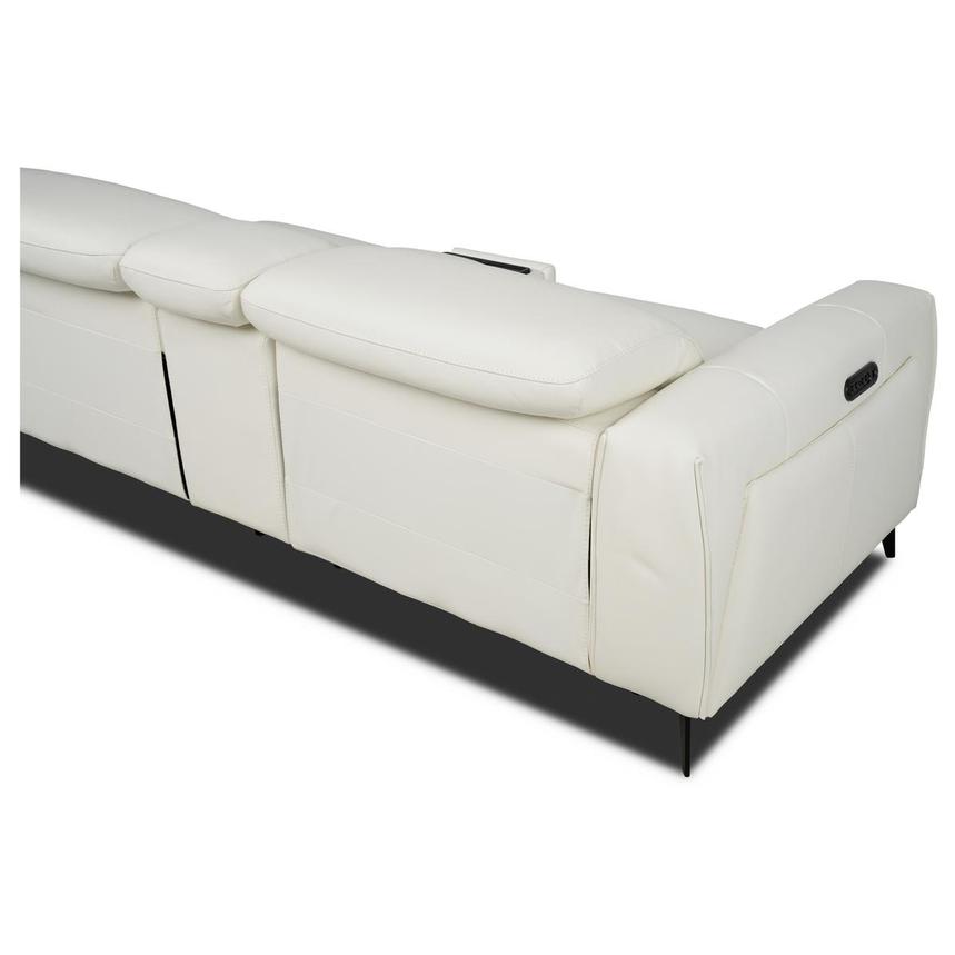 Luke 2.0 White Leather Power Reclining Sectional with 4PCS/2PWR  alternate image, 4 of 10 images.