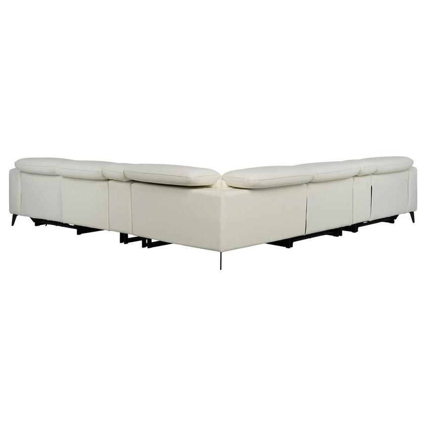 Luke 2.0 White Leather Power Reclining Sectional with 7PCS/3PWR  alternate image, 4 of 14 images.