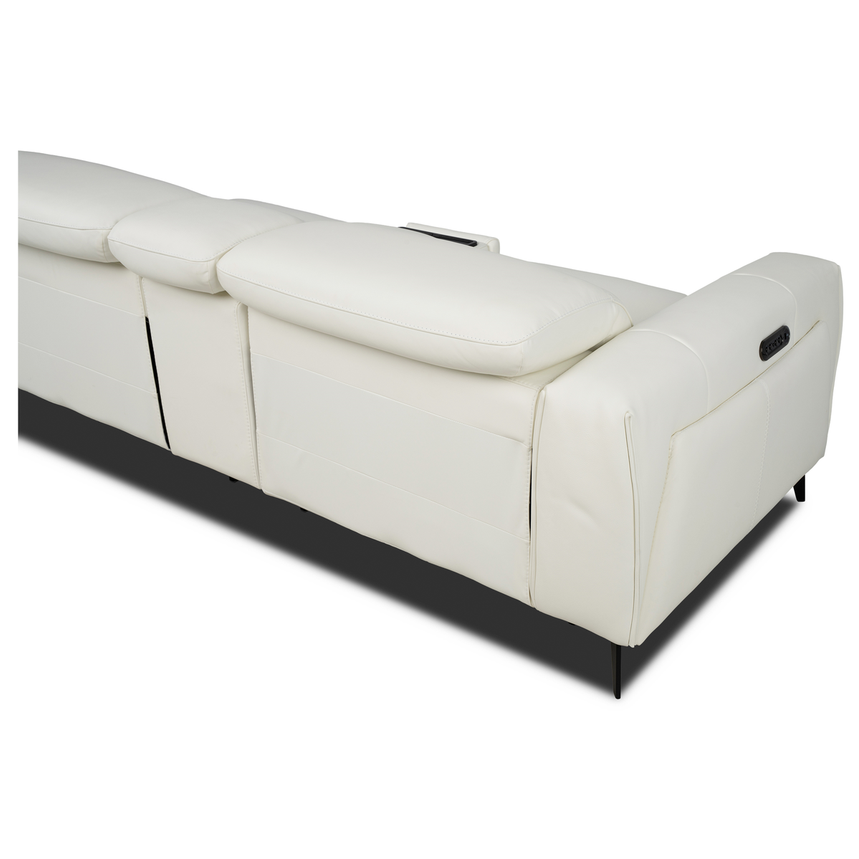 Luke 2.0 White Home Theater Leather Seating w/3PWR  alternate image, 4 of 11 images.
