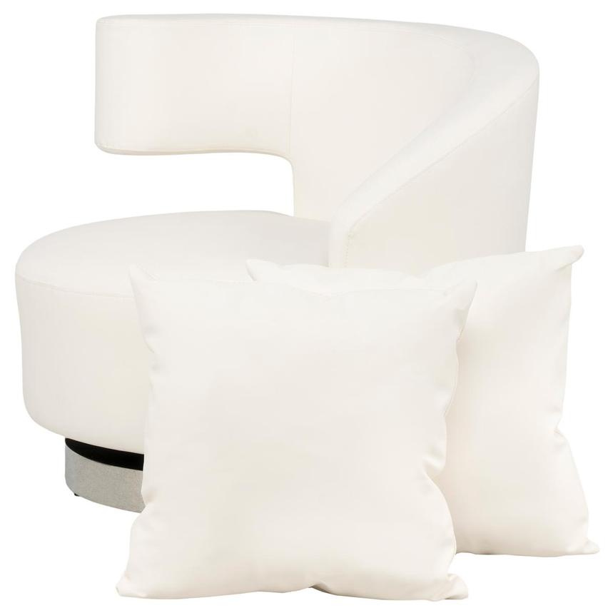 Okru III White Accent Chair w/2 Pillows