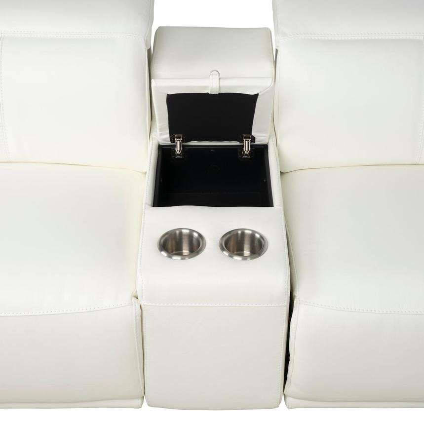 Davis 2.0 White Home Theater Leather Seating with 5PCS/2PWR alternate image, 7 of 12 images.