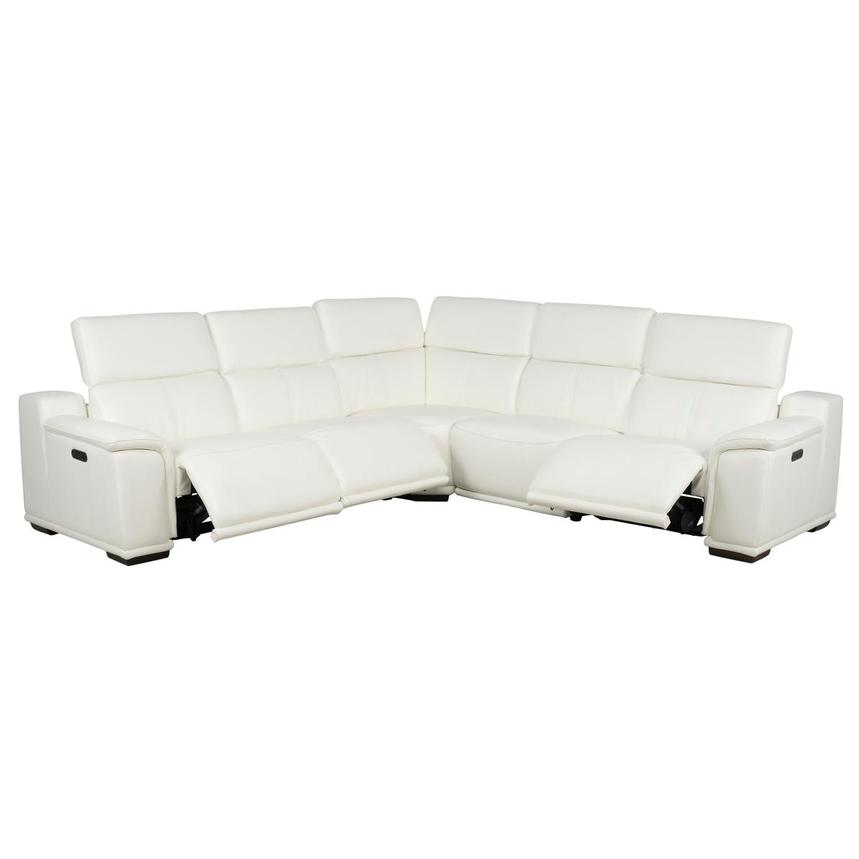 Davis 2.0 White Home Theater Leather Seating with 5PCS/3PWR alternate image, 2 of 10 images.