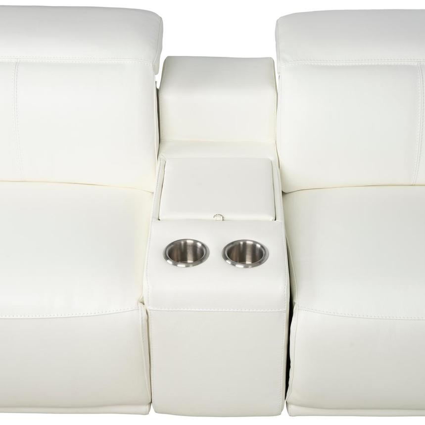 Davis 2.0 White Leather Power Reclining Sectional with 6PCS/2PWR alternate image, 7 of 13 images.