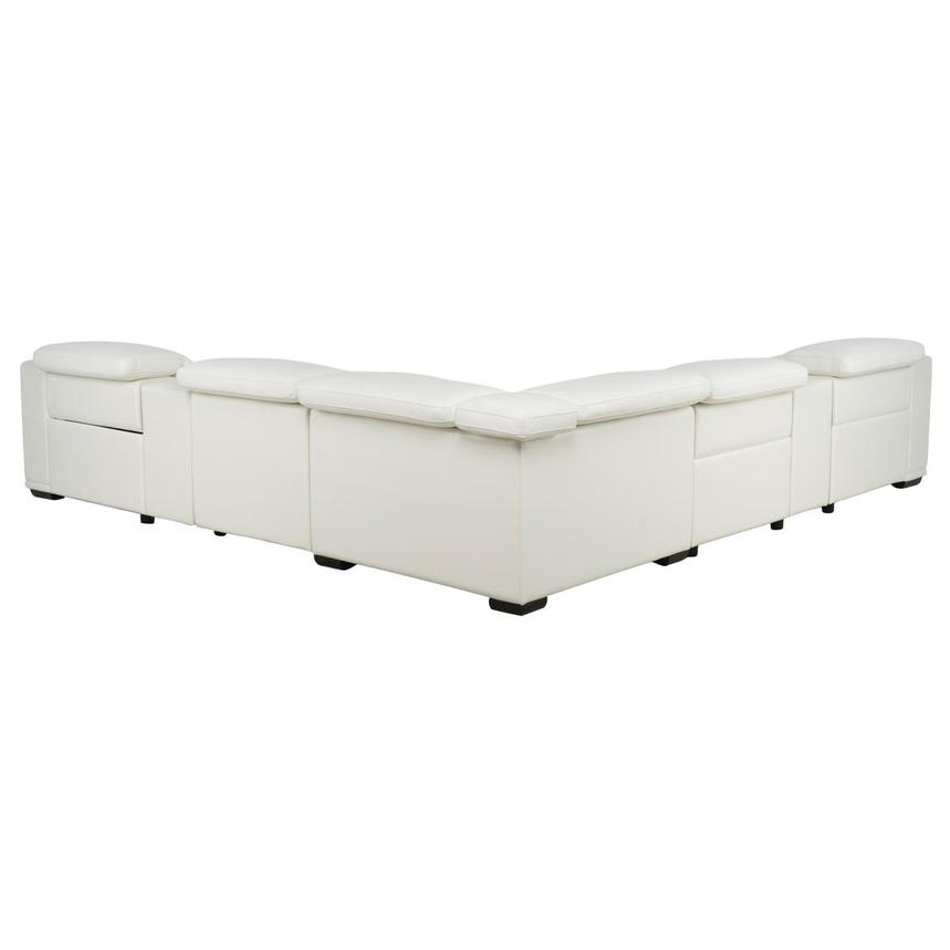 Davis 2.0 White Leather Power Reclining Sectional with 7PCS/3PWR  alternate image, 4 of 13 images.