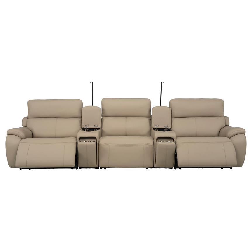 Mars Home Theater Leather Seating with 5PCS/2PWR alternate image, 2 of 14 images.