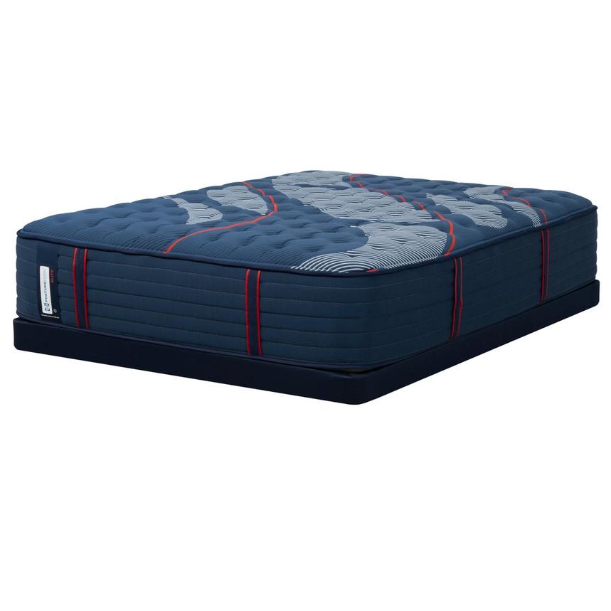 Elite Brenham II Medium Full Mattress w/Low Foundation by Sealy Posturepedic
