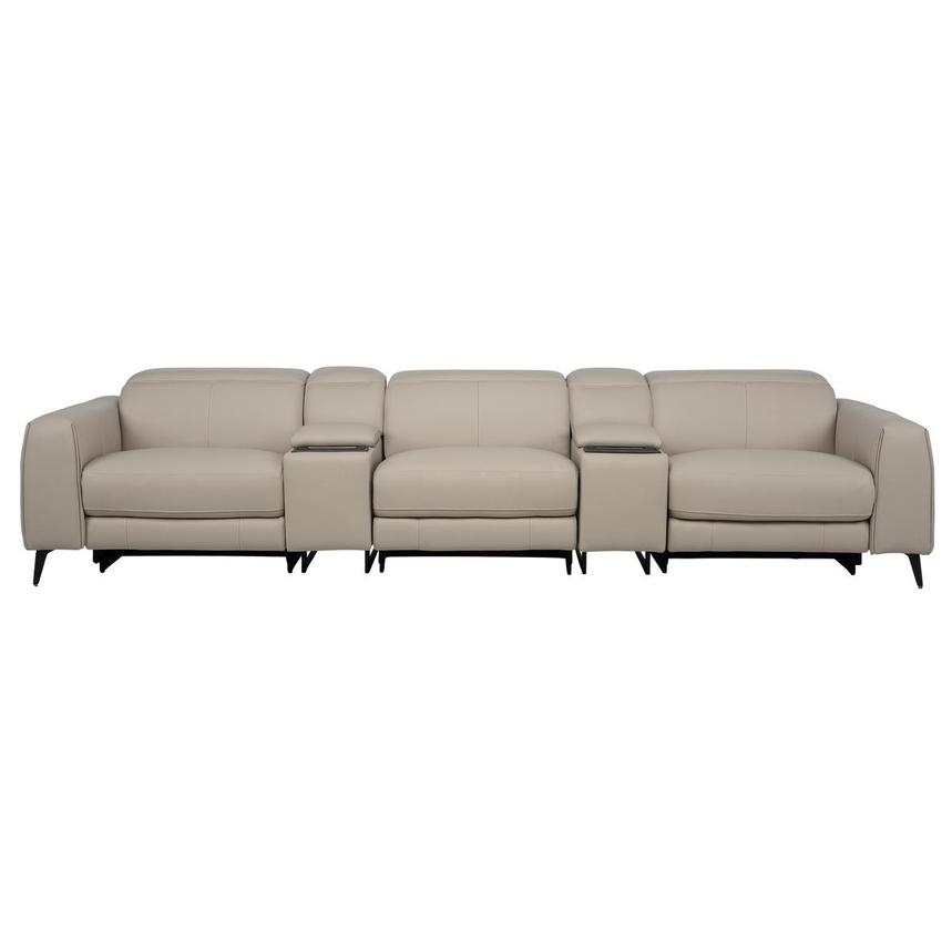 Luke 2.0 Taupe Home Theater Seating with 5PCS/2PWR  main image, 1 of 10 images.
