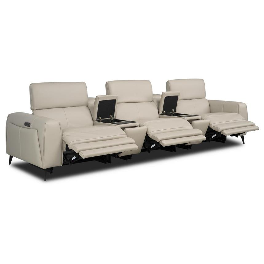 Luke 2.0 Taupe Home Theater Seating with 5PCS/3PWR  alternate image, 2 of 10 images.