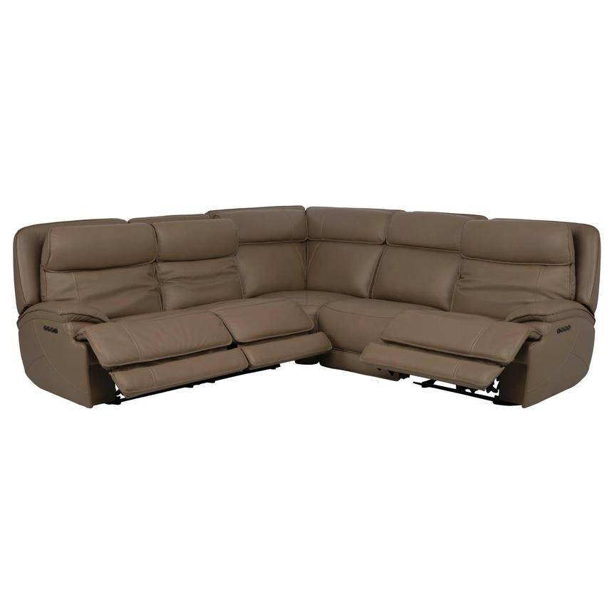 Mambo Leather Power Reclining Sectional with 5PCS/3PWR alternate image, 2 of 8 images.