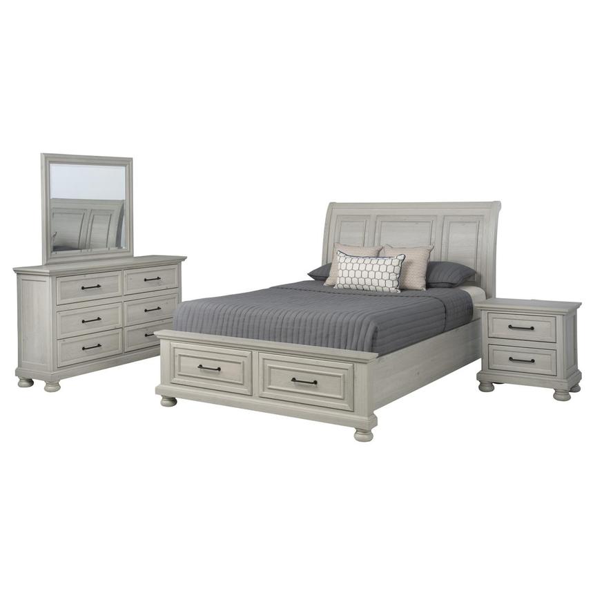 Arcadia Gray 4-Piece Full Bedroom Set  main image, 1 of 5 images.