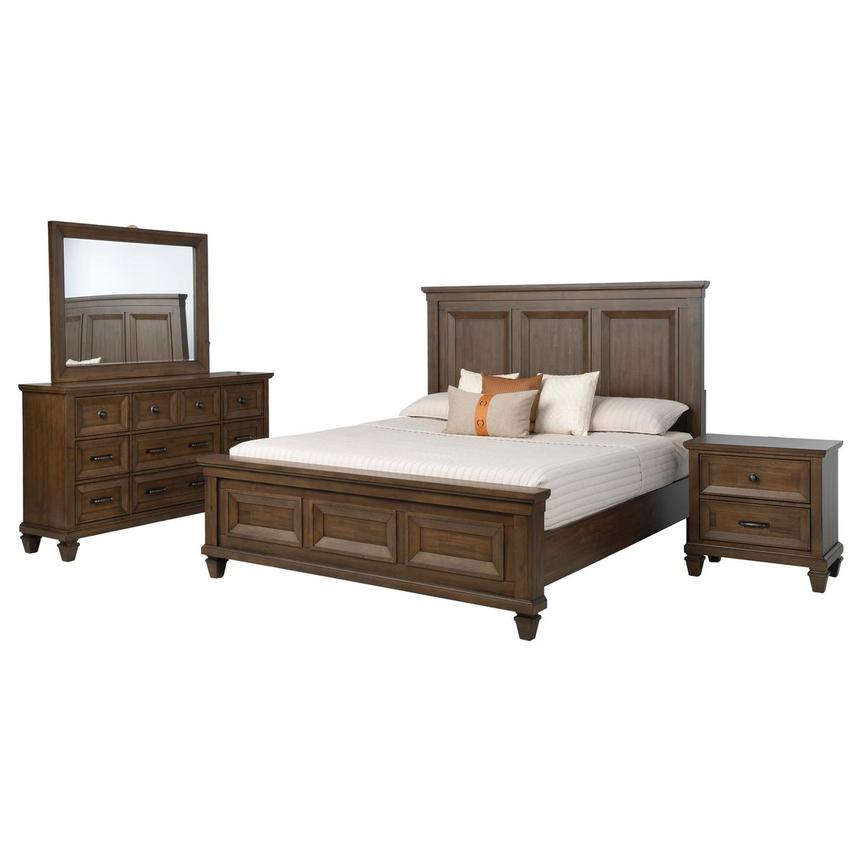 Marisol Brown 4-Piece King Bedroom Set  main image, 1 of 5 images.