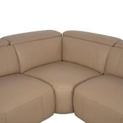 Cordova Dark Cream Leather Power Reclining Sectional with 5PCS/2PWR  alternate image, 4 of 10 images.
