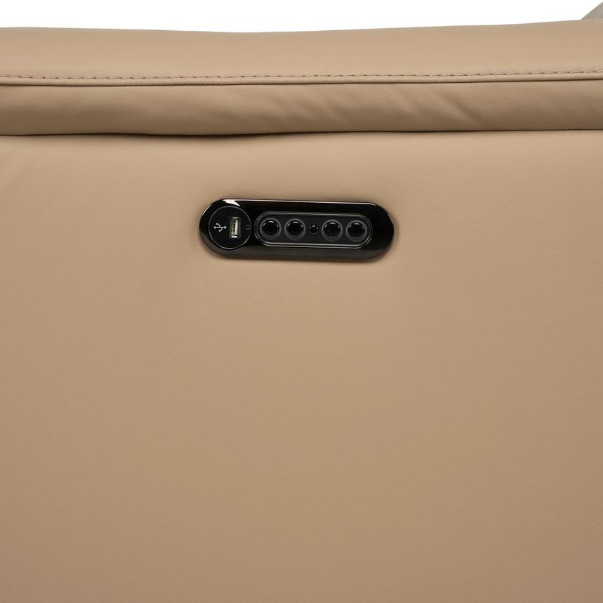 Cordova Dark Cream Leather Power Reclining Sectional with 5PCS/2PWR  alternate image, 9 of 10 images.