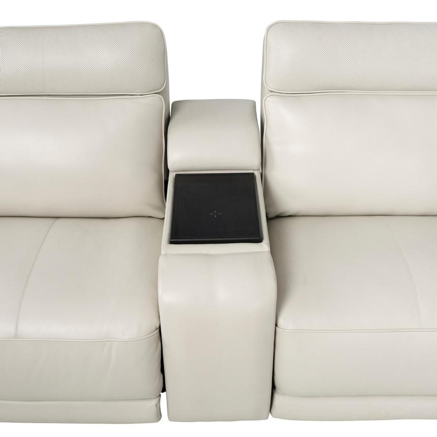 Rumba Leather Power Reclining Sectional with 6PCS/3PWR  alternate image, 6 of 16 images.