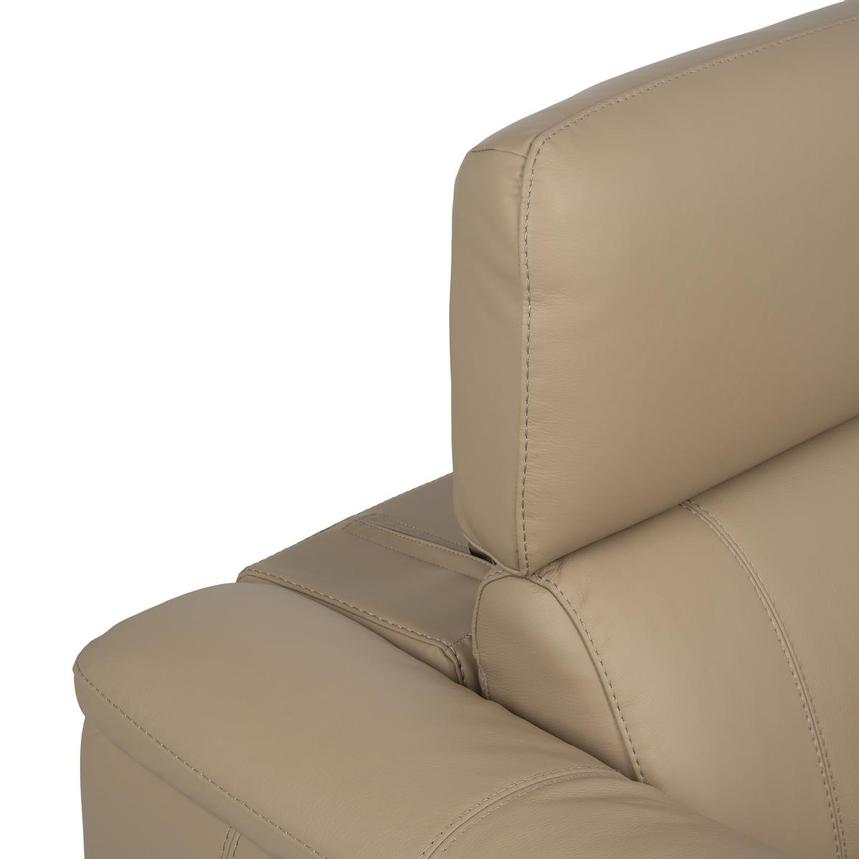 Cordova Dark Cream Leather Power Reclining Sectional with 6PCS/3PWR  alternate image, 6 of 9 images.
