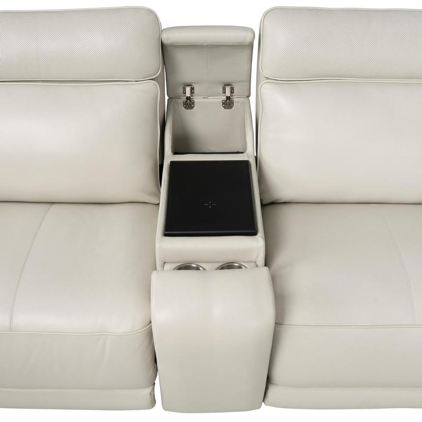 Rumba Leather Power Reclining Sectional with 6PCS/3PWR alternate image, 7 of 16 images.