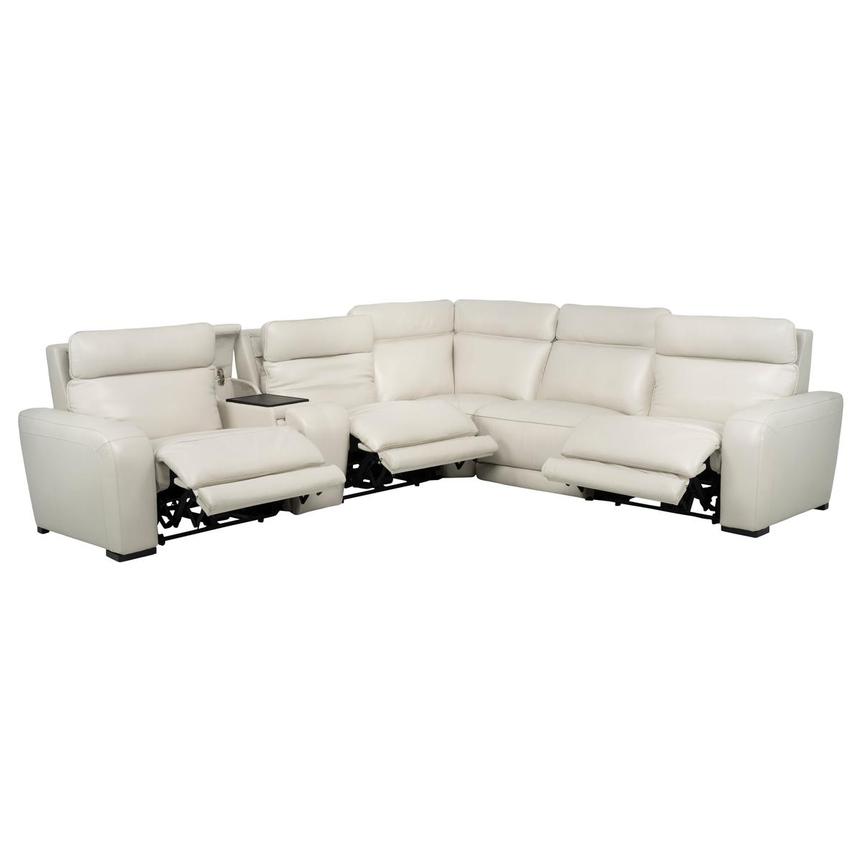 Rumba Leather Power Reclining Sectional with 6PCS/3PWR alternate image, 2 of 16 images.