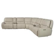 Tango Leather Power Reclining Sectional with 7PCS/3PWR  alternate image, 4 of 15 images.