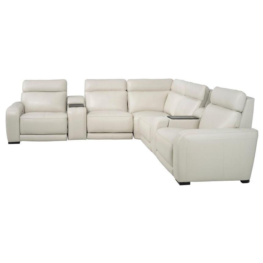 Rumba Leather Power Reclining Sectional with 7PCS/3PWR  alternate image, 3 of 17 images.