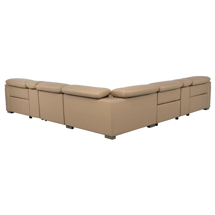 Cordova Dark Cream Leather Power Reclining Sectional with 7PCS/3PWR  alternate image, 4 of 13 images.