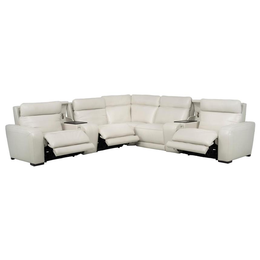 Rumba Leather Power Reclining Sectional with 7PCS/3PWR alternate image, 2 of 18 images.