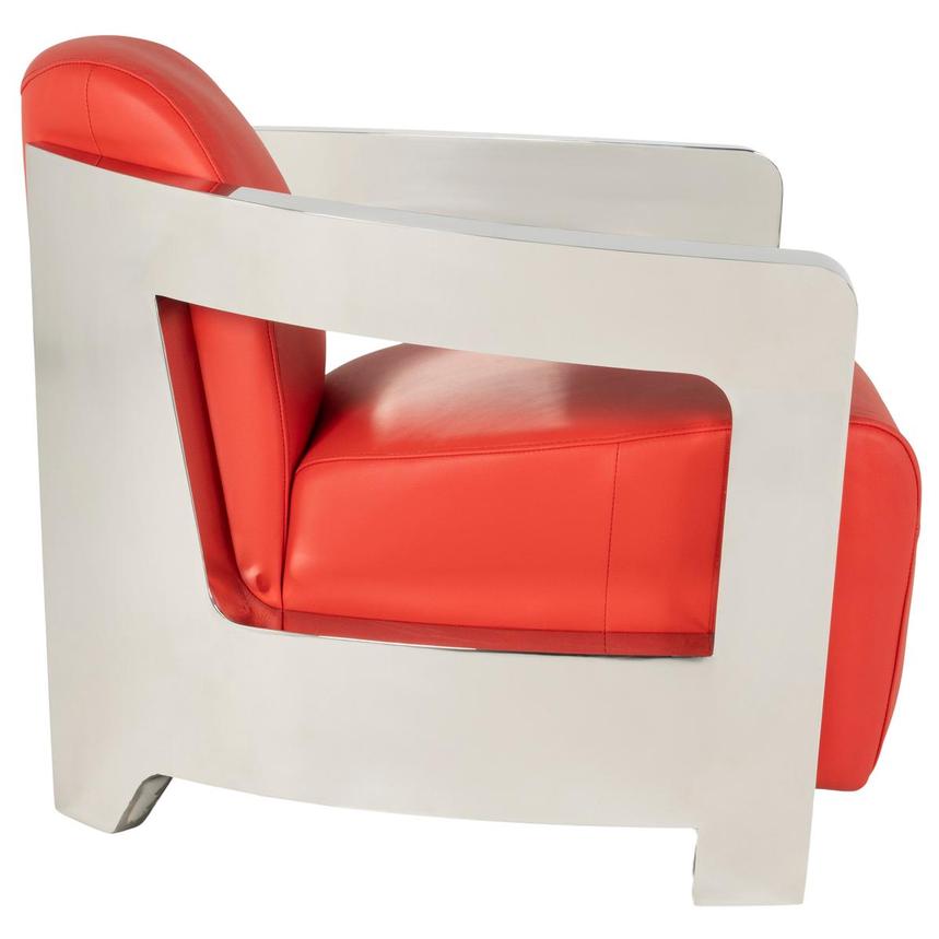 Aviator II Red Leather Accent Chair alternate image, 4 of 8 images.