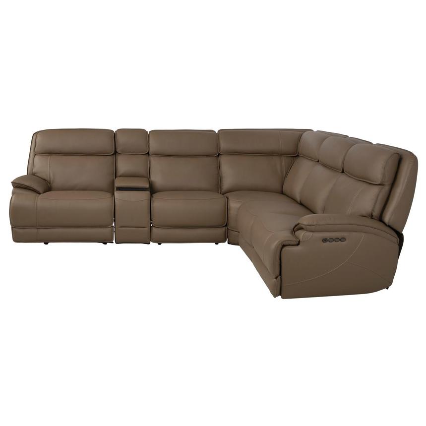 Mambo Leather Power Reclining Sectional with 6PCS/3PWR  alternate image, 3 of 12 images.