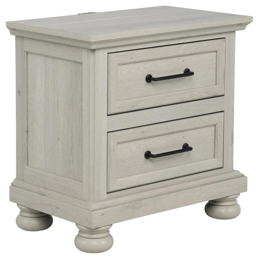 Lenox Grey Nightstand  alternate image, 2 of 10 images.