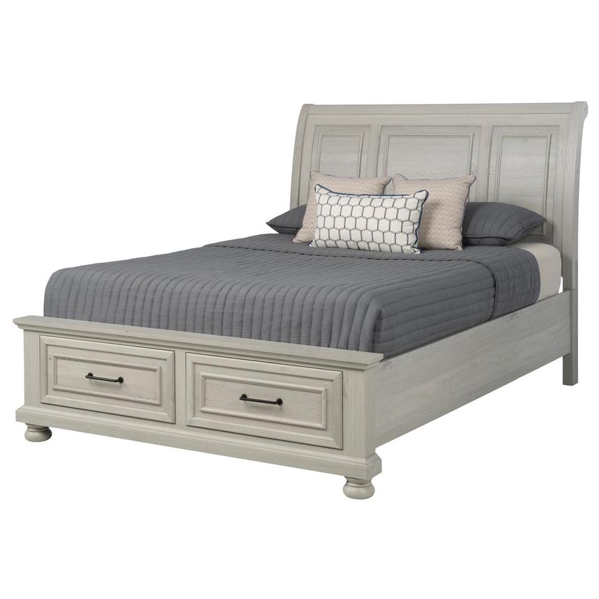 Arcadia Gray Queen Storage Bed  main image, 1 of 9 images.