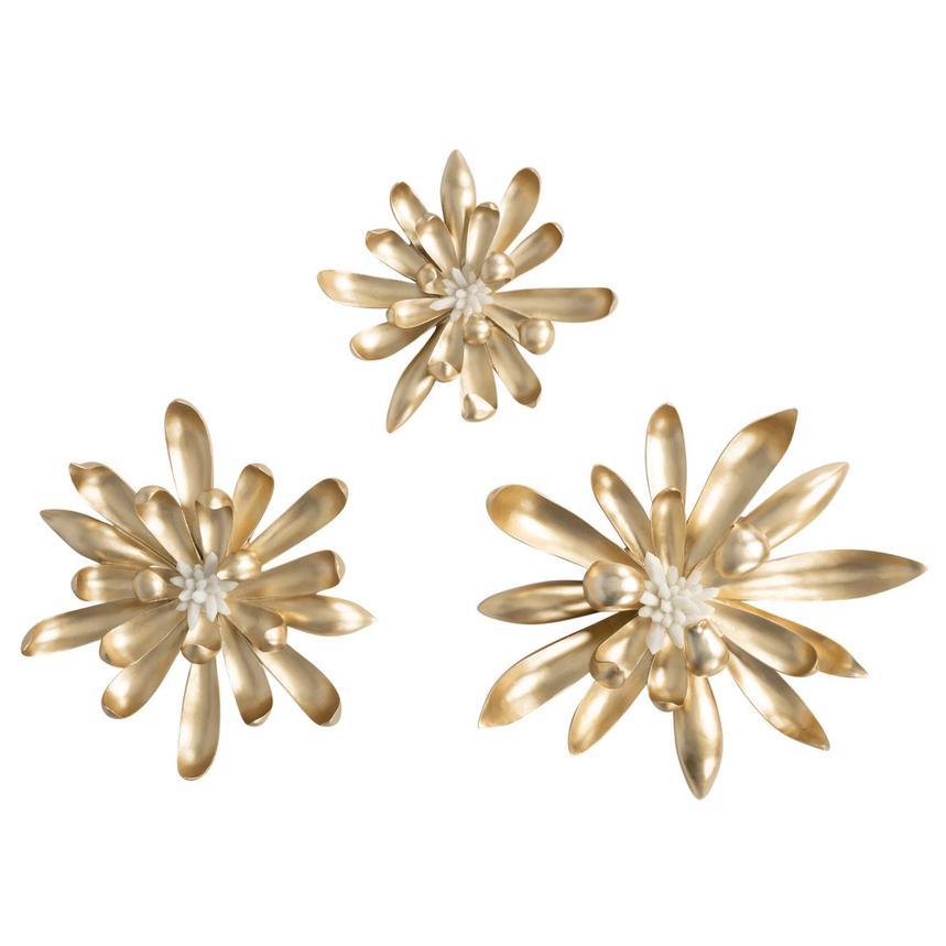 Golden Bloom Trio Wall Art  main image, 1 of 6 images.