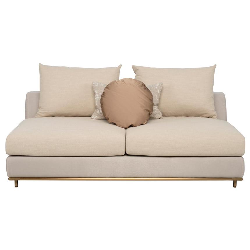Hanna Beige Armless Loveseat  alternate image, 3 of 10 images.