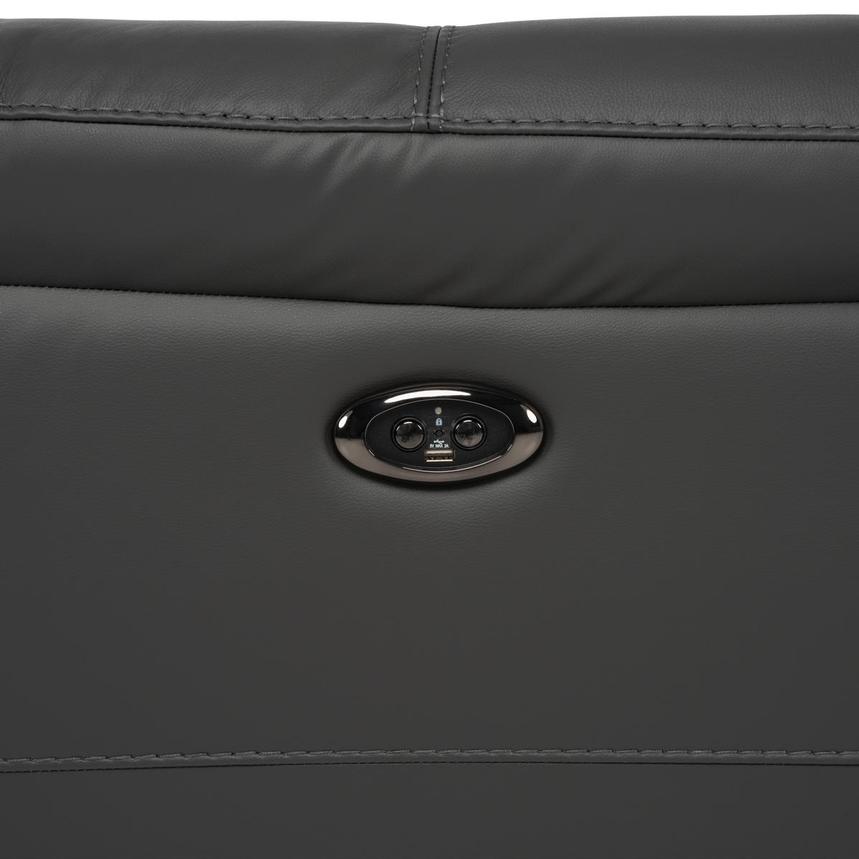 Palmer Dark Gray Home Theater Leather Seating with 5PCS/3PWR alternate image, 9 of 9 images.