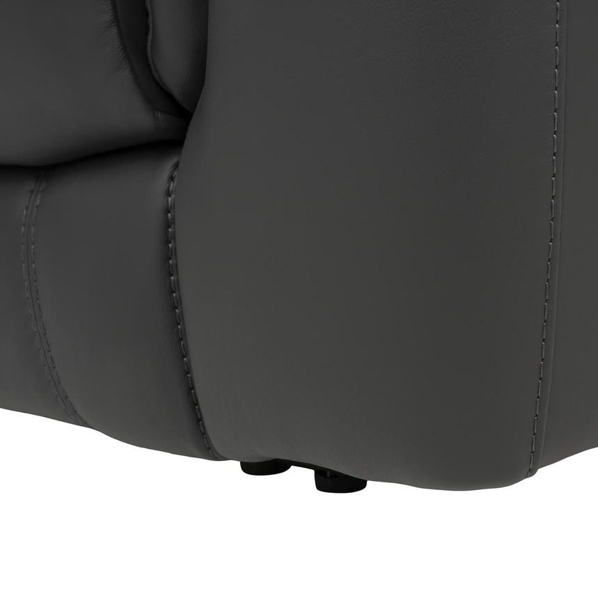 Palmer Dark Gray Leather Power Reclining Sectional with 6PCS/3PWR  alternate image, 11 of 12 images.