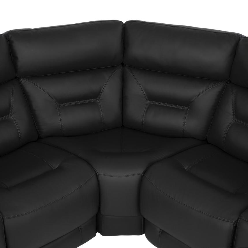 Palmer Dark Gray Leather Power Reclining Sectional with 6PCS/2PWR  alternate image, 5 of 11 images.