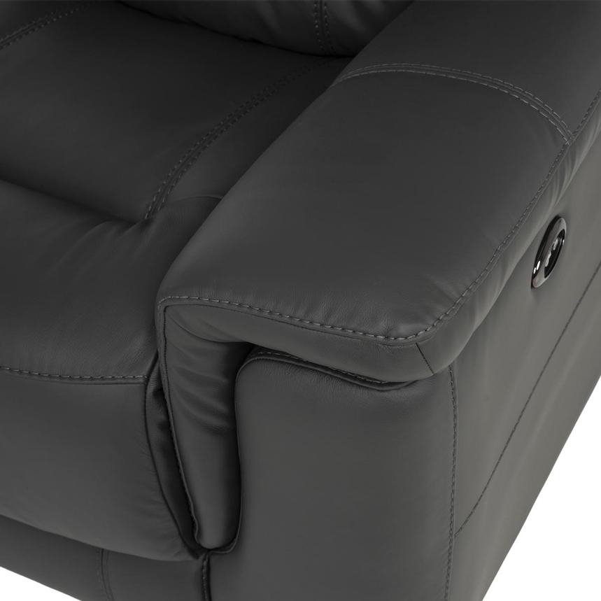 Palmer Dark Gray Leather Power Reclining Sectional with 6PCS/2PWR alternate image, 9 of 11 images.