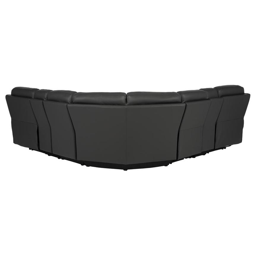 Palmer Dark Gray Leather Power Reclining Sectional with 7PCS/3PWR alternate image, 4 of 11 images.