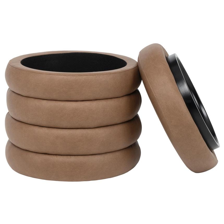 Milo Brown Ottoman w/Storage & Tray  alternate image, 6 of 8 images.