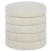 Milo White Ottoman w/Storage & Tray  main image, 1 of 7 images.