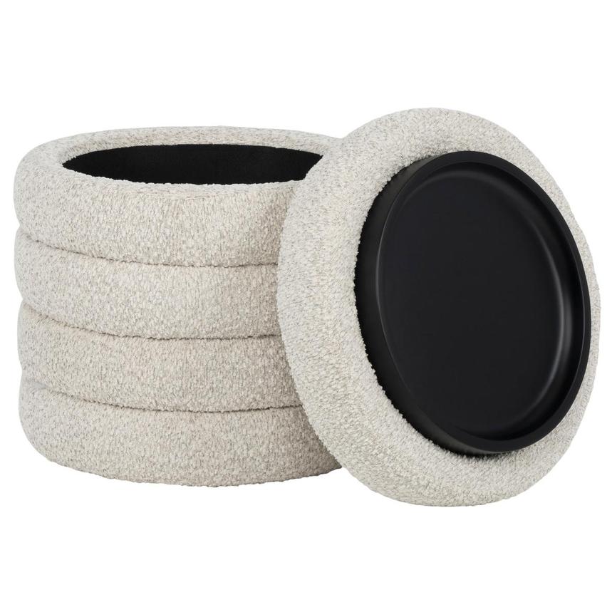 Milo White Ottoman w/Storage & Tray  alternate image, 4 of 7 images.