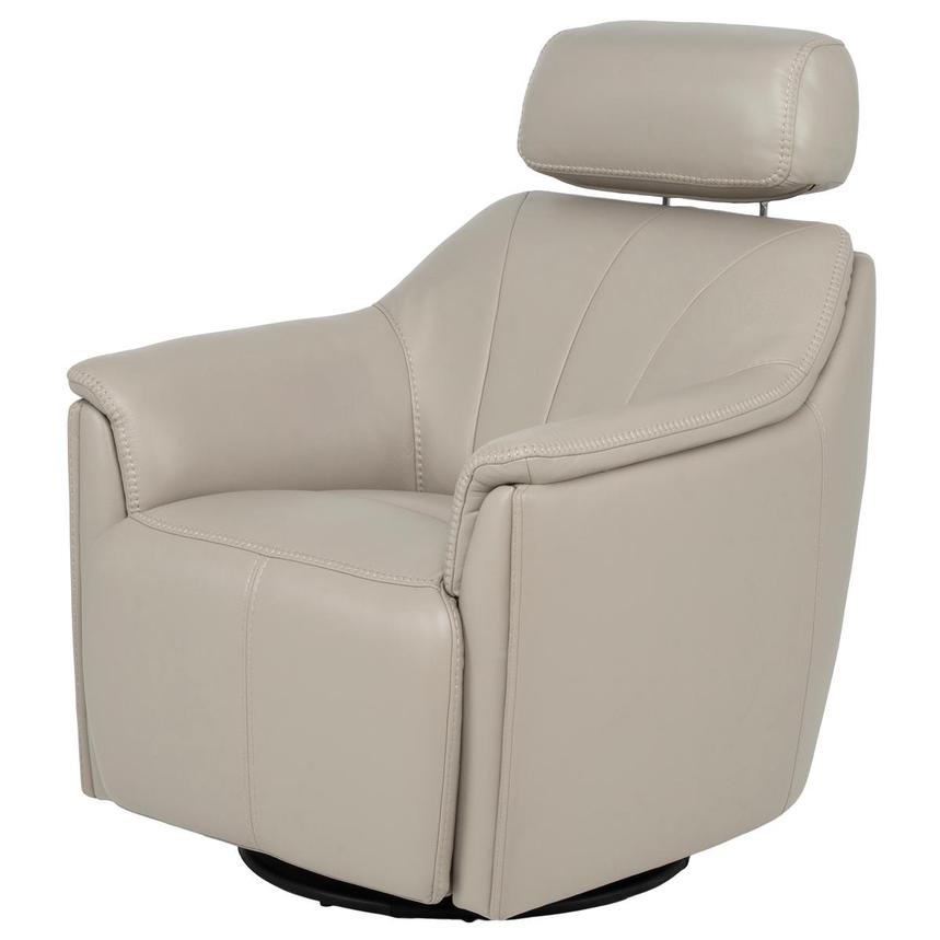 LuxTone Gray Leather Power Tilt Recliner main image, 1 of 12 images.