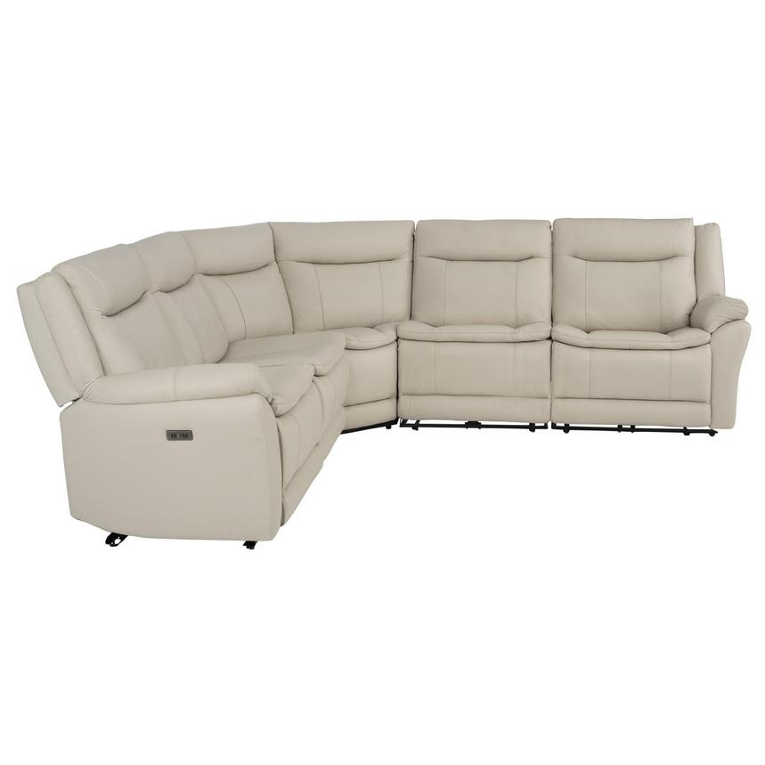 Benjamin Leather Sectional Sofa with 5PCS/3PWR alternate image, 4 of 10 images.
