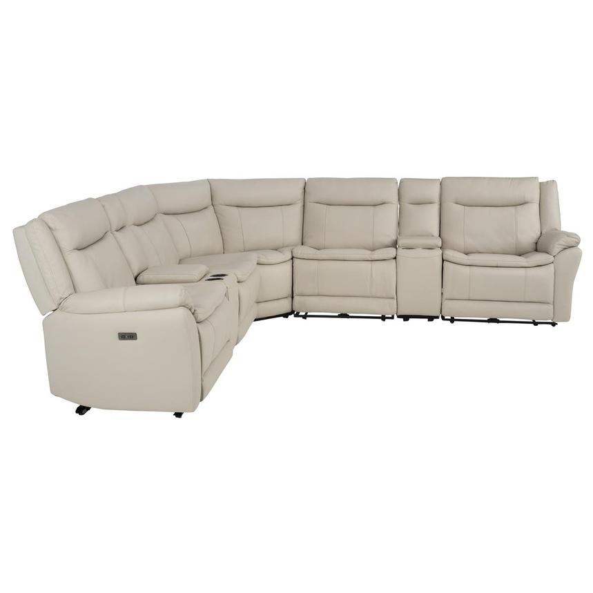 Benjamin Leather Sectional Sofa with 7PCS/3PWR  alternate image, 4 of 14 images.