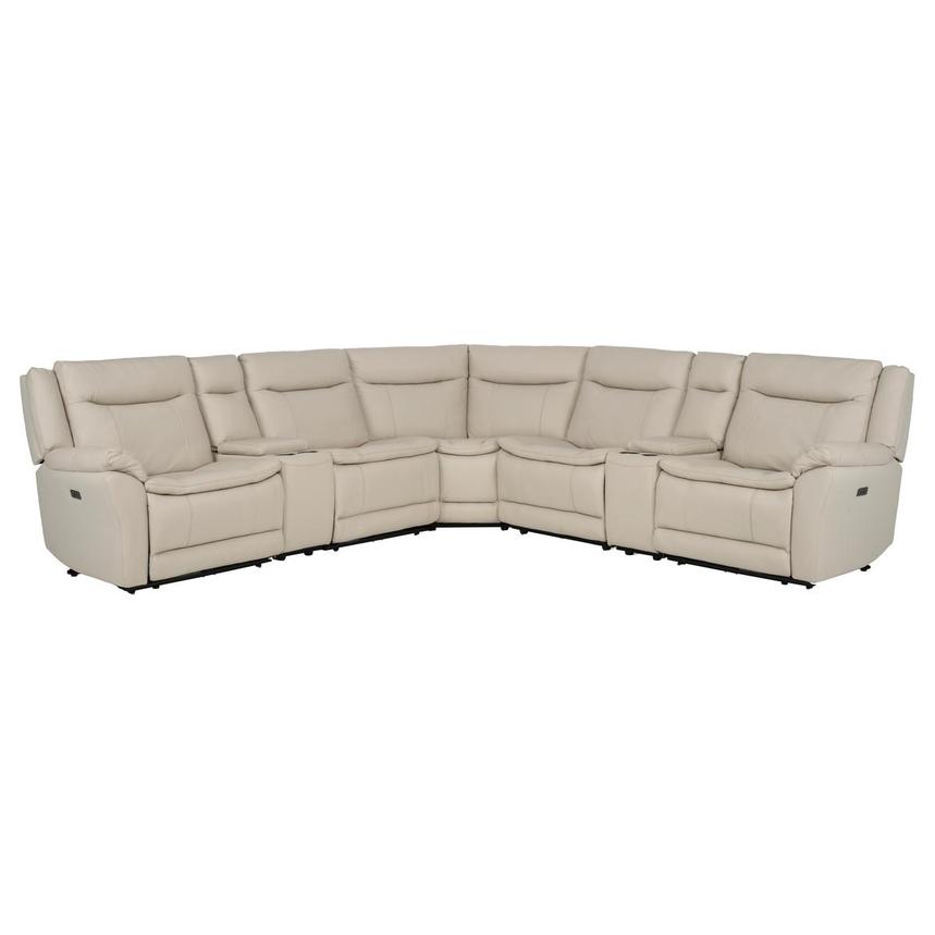 Benjamin Leather Sectional Sofa with 7PCS/3PWR  main image, 1 of 13 images.