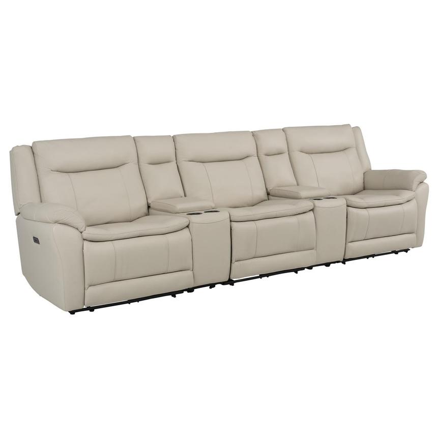 Benjamin Home Theater Leather Seating with 5PCS/2PWR  alternate image, 4 of 13 images.
