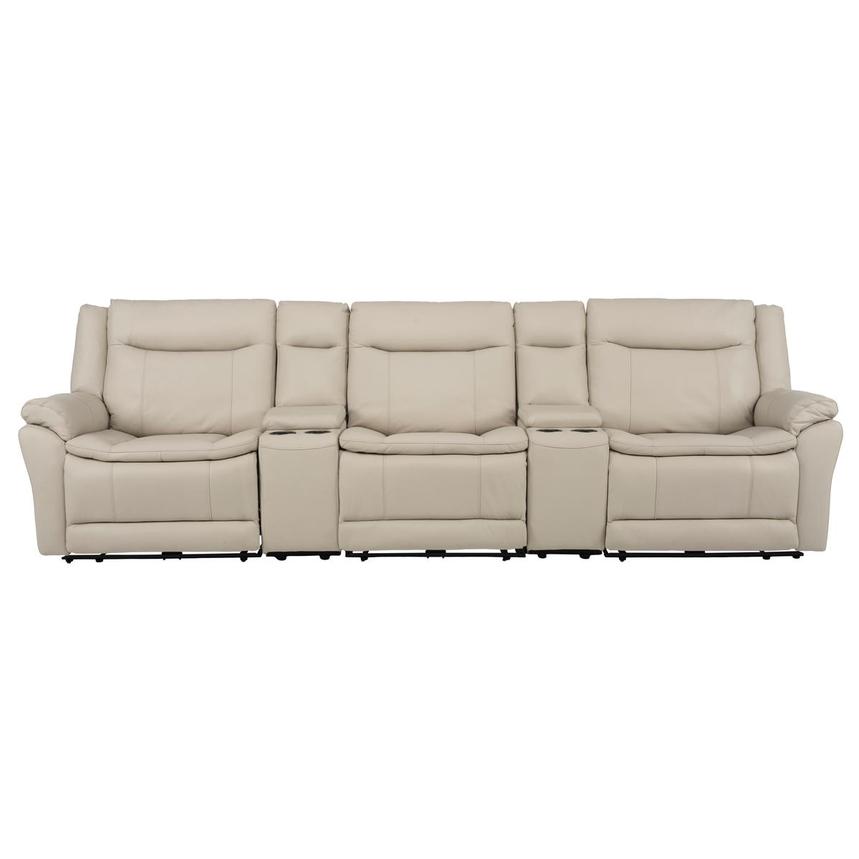 Benjamin Home Theater Leather Seating with 5PCS/2PWR  main image, 1 of 12 images.