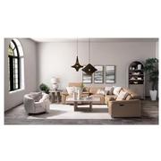 Cordova Dark Cream Leather Power Reclining Sectional with 7PCS/3PWR  alternate image, 2 of 13 images.