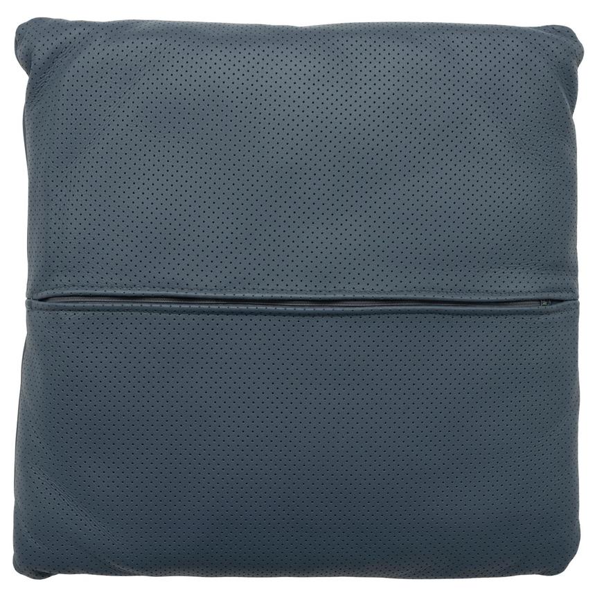 Byrne Ocean Blue Leather Accent Pillow  alternate image, 2 of 4 images.