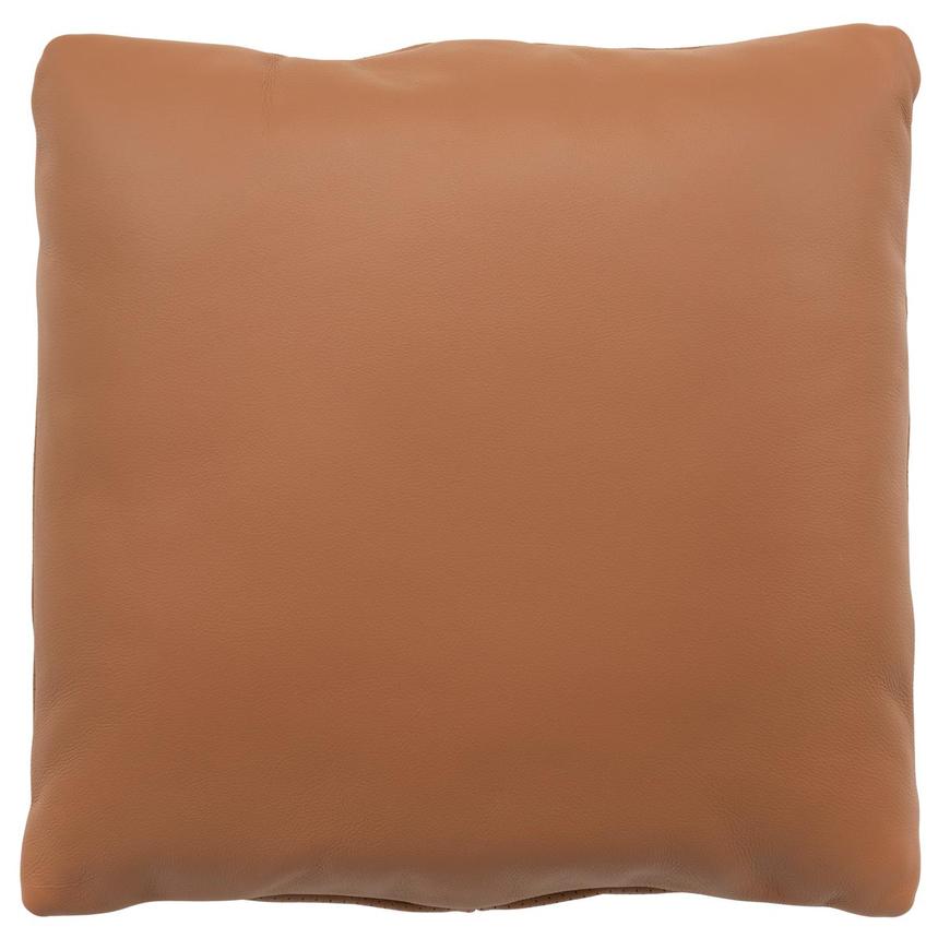 Byrne Pecan Leather Accent Pillow  main image, 1 of 4 images.