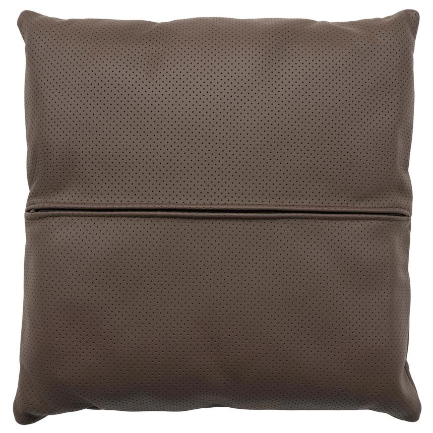 Byrne Brown Leather Accent Pillow alternate image, 2 of 4 images.