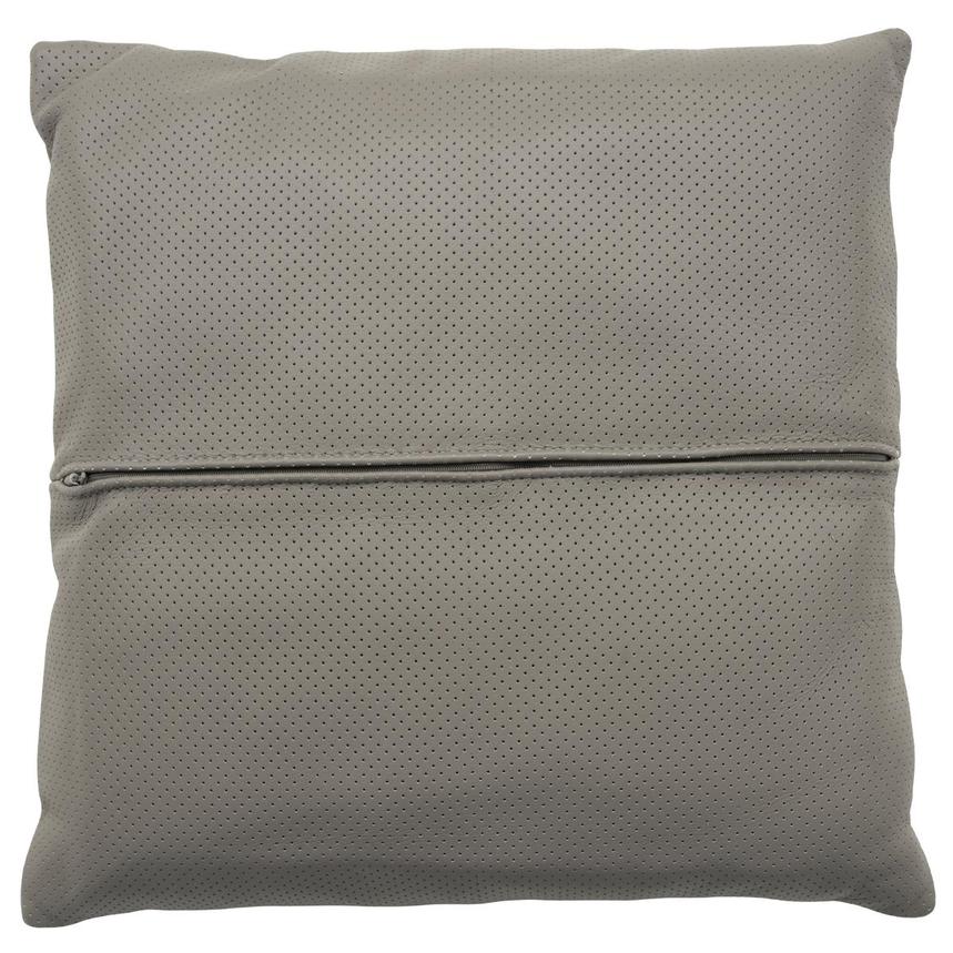 Byrne Gray Leather Accent Pillow alternate image, 2 of 4 images.